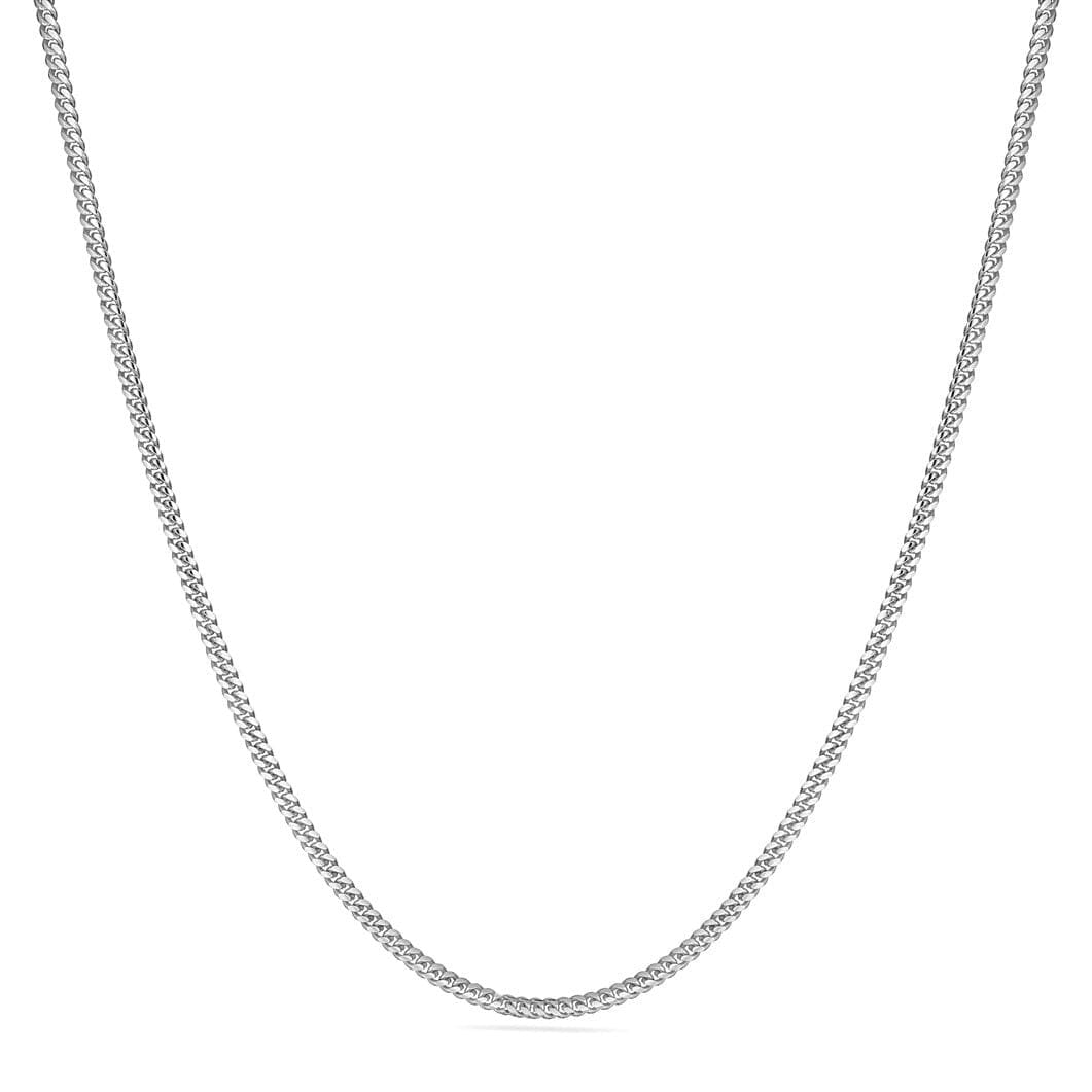 925 Sterling Silver Italian Solid 2.5mm Cuban Curb Link Chain Image 1