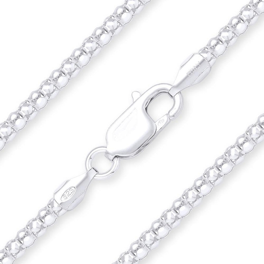 925 Sterling Silver Popcorn Chain 3mm Image 1