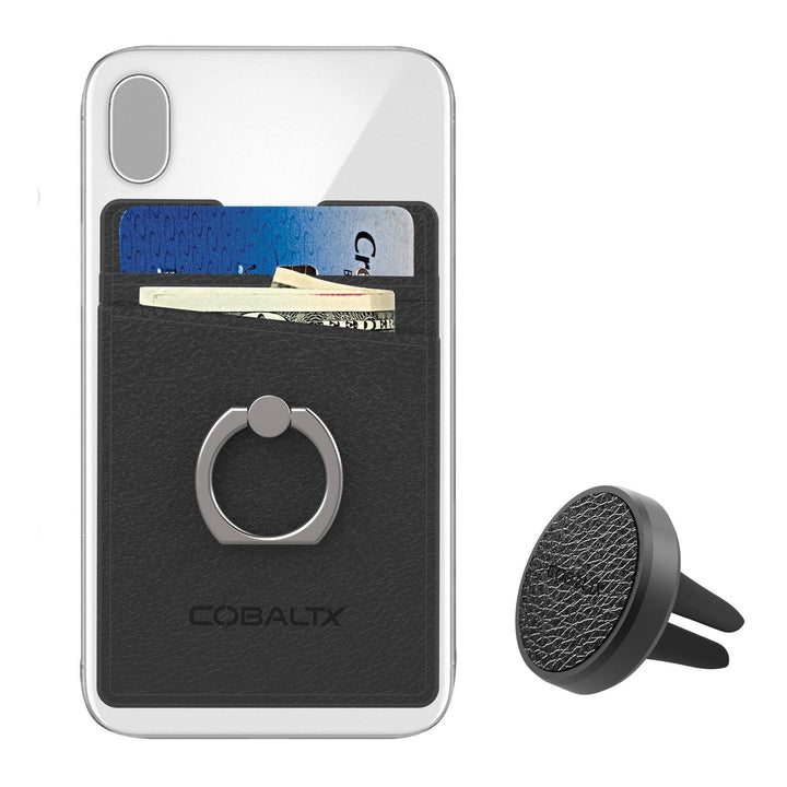 All-in-One Ring Grip Wallet and Magnetic Airvent Mount Combo Pack Image 1