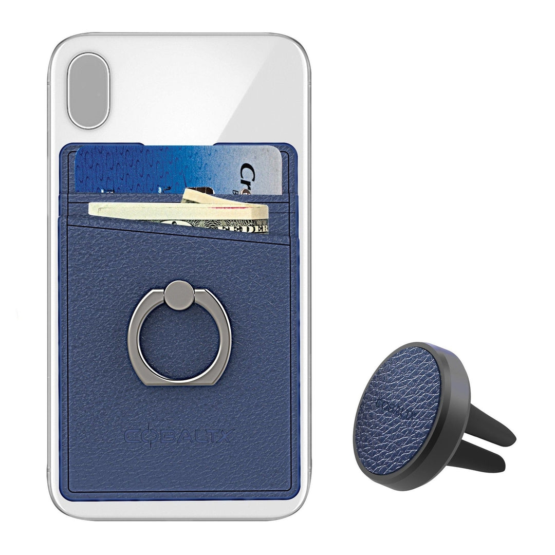 All-in-One Ring Grip Wallet and Magnetic Airvent Mount Combo Pack Image 2