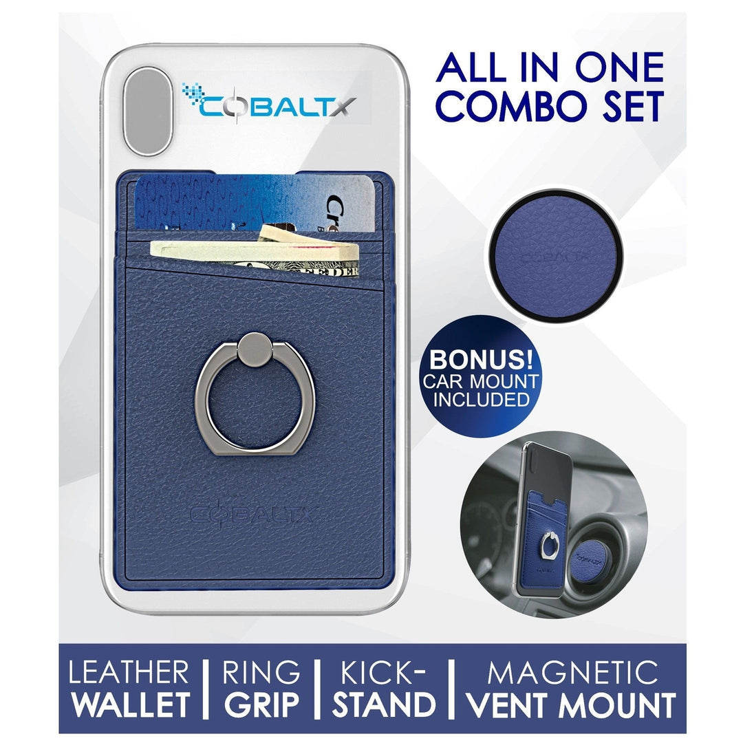 All-in-One Ring Grip Wallet and Magnetic Airvent Mount Combo Pack Image 7