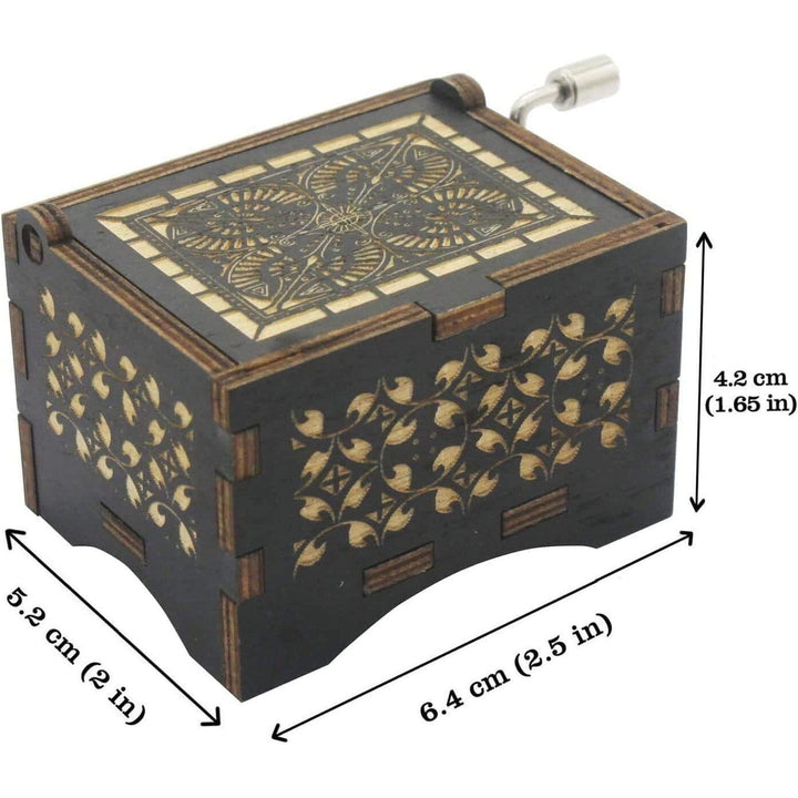 Antique Engraved Musical Box Cant Help Falling in Love Image 9