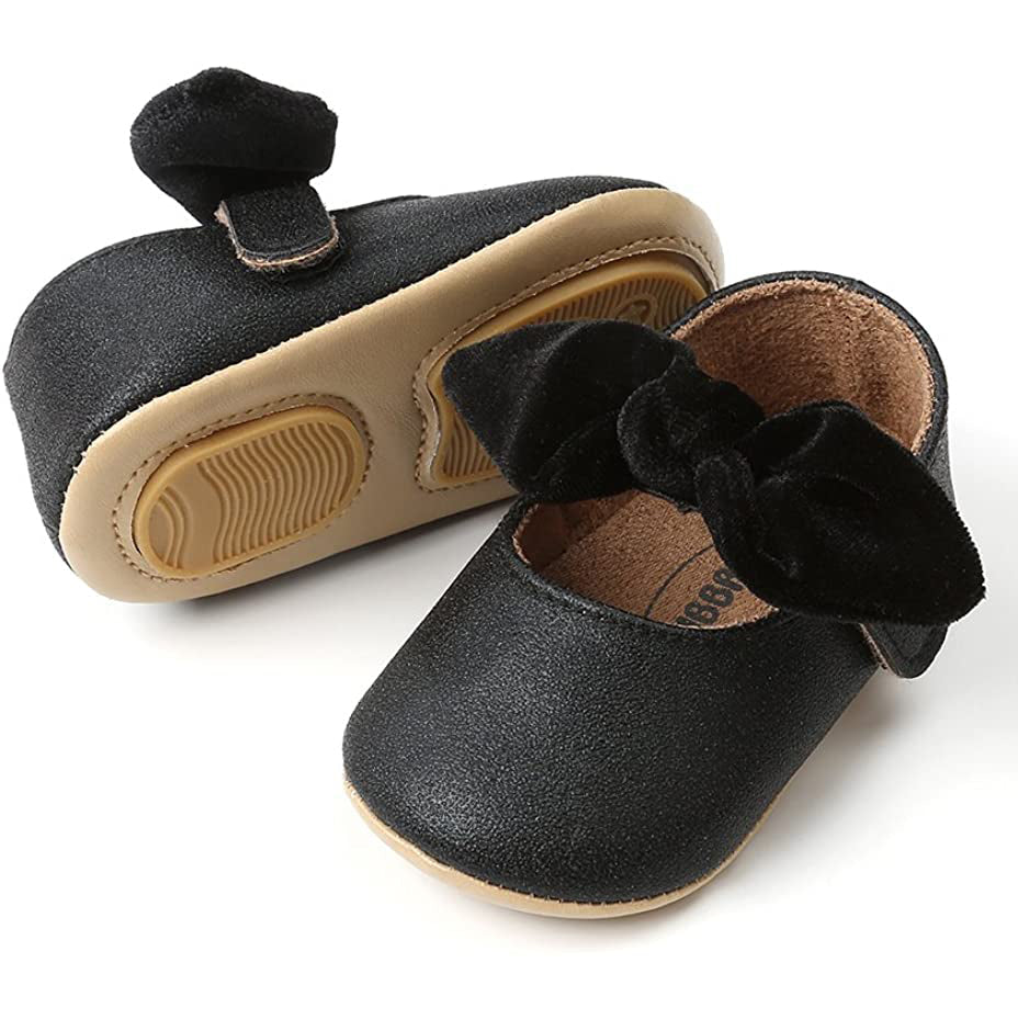 Antheron Baby Girls Mary Jane Flats with Bowknot Image 2