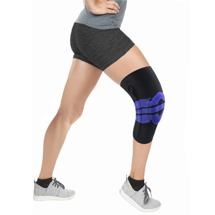 Anti Slip Springs Stabilizers Knee Compression Support Sleeve With Patella Gel Pad Image 7