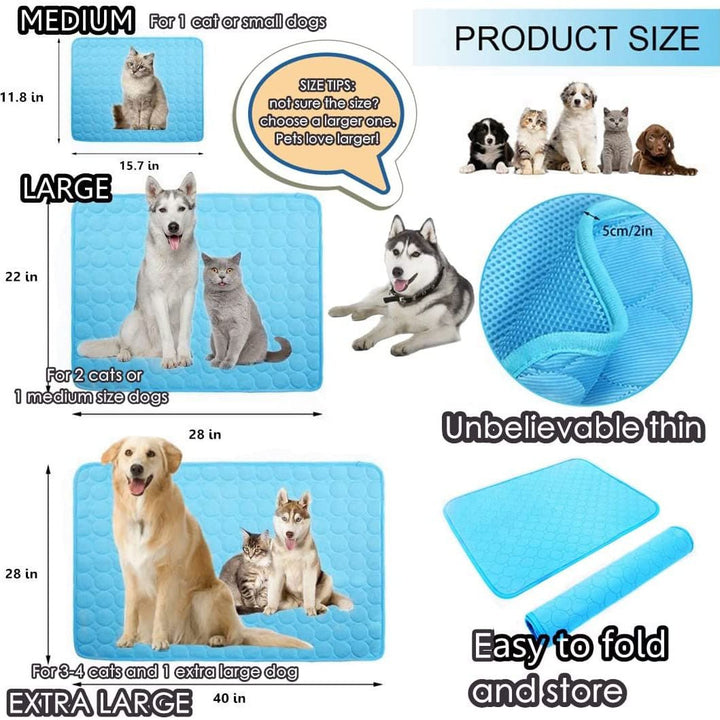 Automatic Cooling Dog Mat Washable Pet Sleeping Blanket Mat Image 6