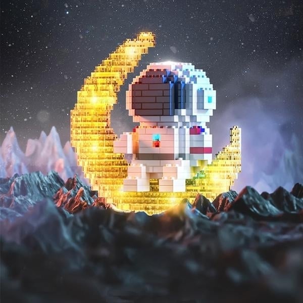 Astronaut Building Blocks LED Glowing Toys Image 1