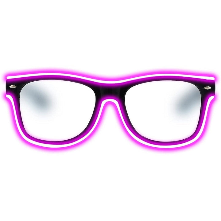 Aquat Light up EL Wire Neon Rave Glasses Image 1