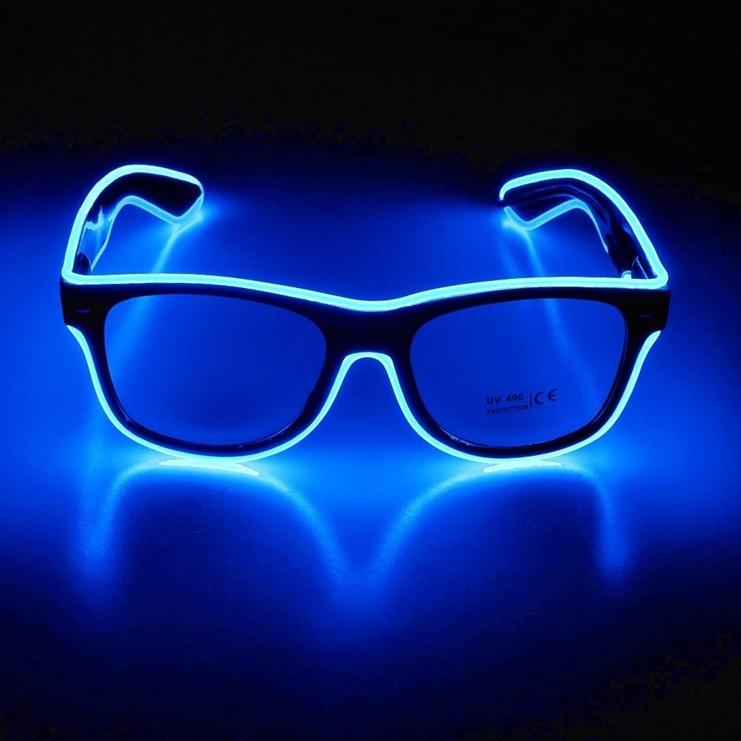 Aquat Light up EL Wire Neon Rave Glasses Image 7