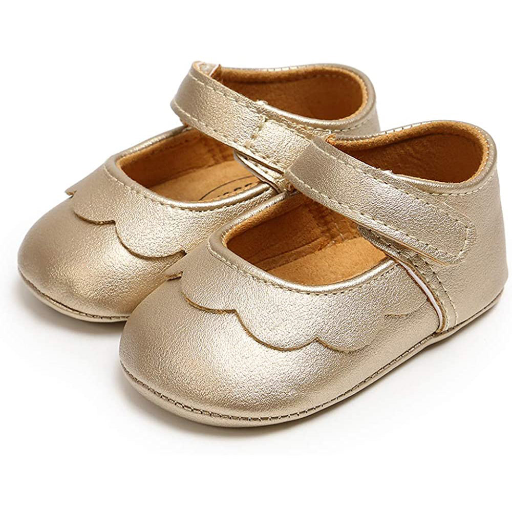 Baby Girls Mary Jane Flats Non-Slip Toddler First Walkers Princess Dress Shoes Image 4