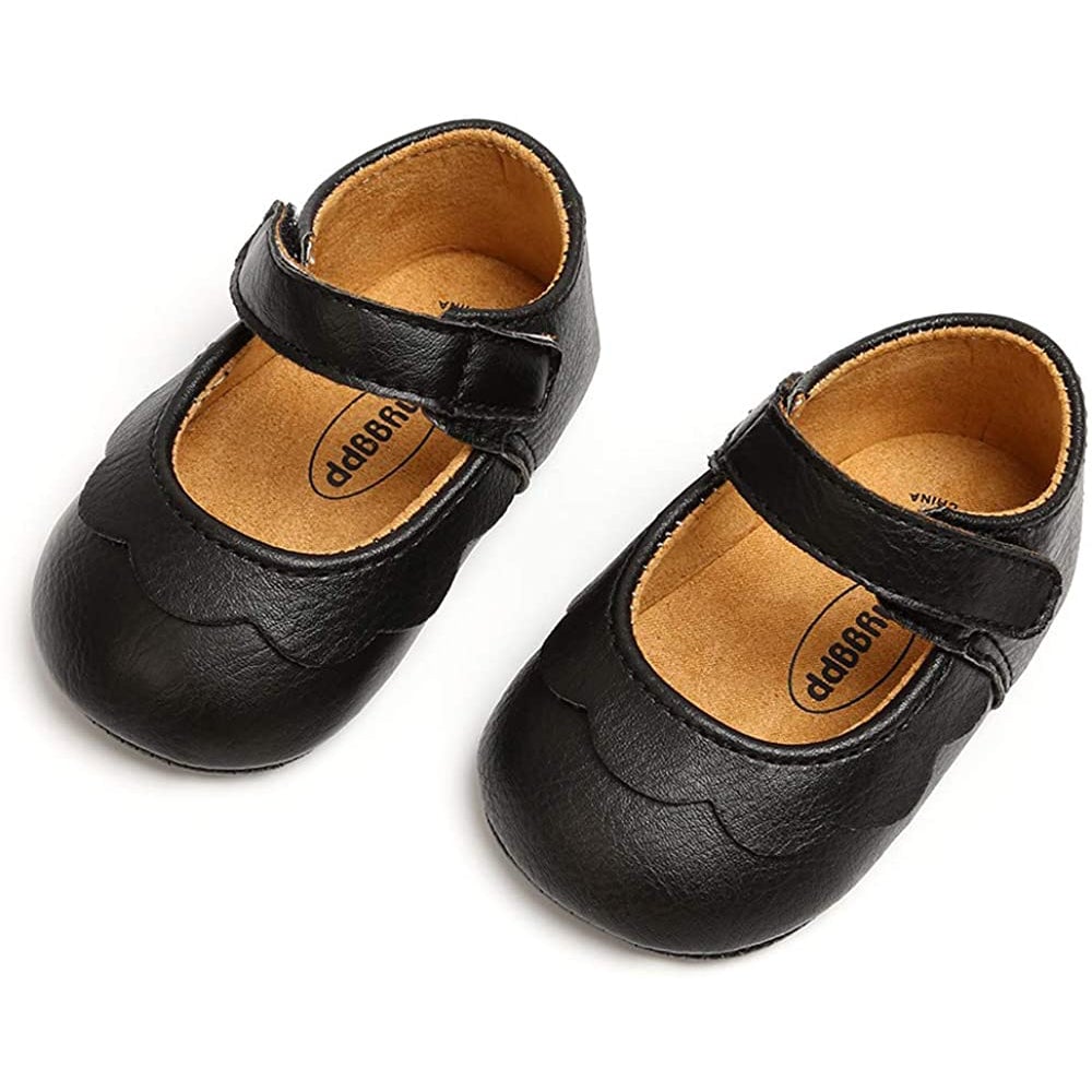 Baby Girls Mary Jane Flats Non-Slip Toddler First Walkers Princess Dress Shoes Image 12