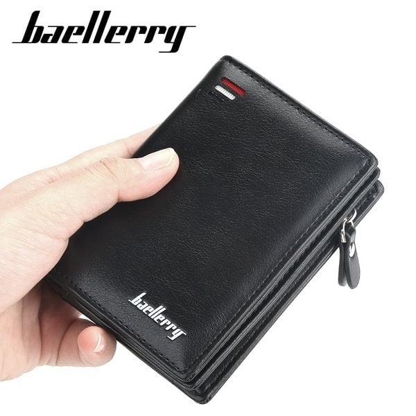 Baellerry Mens Zipper Short Fashion Wallet Image 4