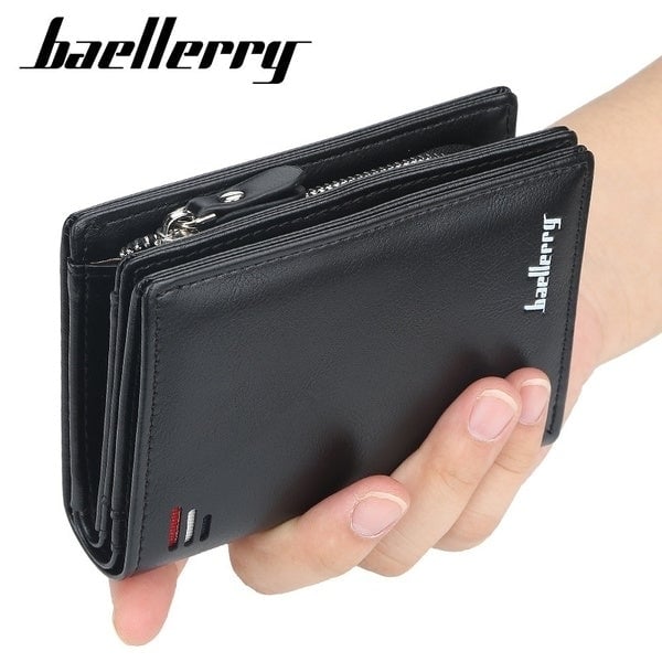 Baellerry Mens Zipper Short Fashion Wallet Image 7