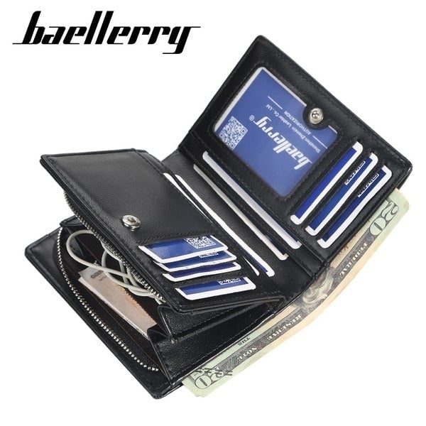 Baellerry Mens Zipper Short Fashion Wallet Image 8