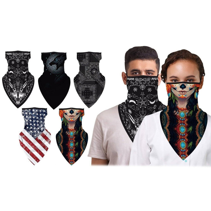 Balaclava Face Mask Neck Gaiter with Earloop for Men and Women Image 1