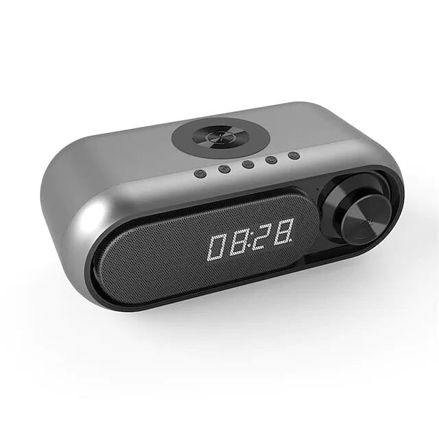 Bluetooth Speaker Wireless Charger with Alarm Clock Image 2