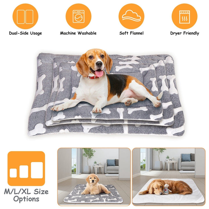 Comfortable Flannel Dog Bed Mat Image 8