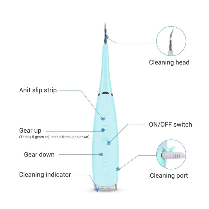 Electric Dental Scaler Tartar Calculus Plaque Tooth Stains Remover Tool Image 4