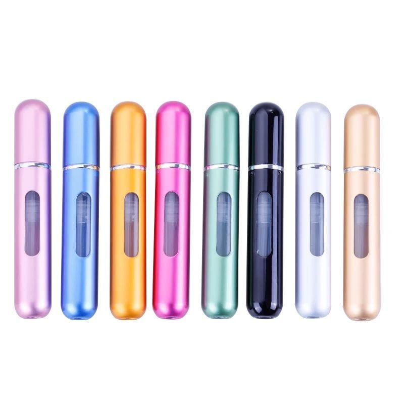 5ml Refillable Perfume Bottle with Bottom Charge  Portable Liquid Container for Cosmetics Spray Dispenser with Press Image 4