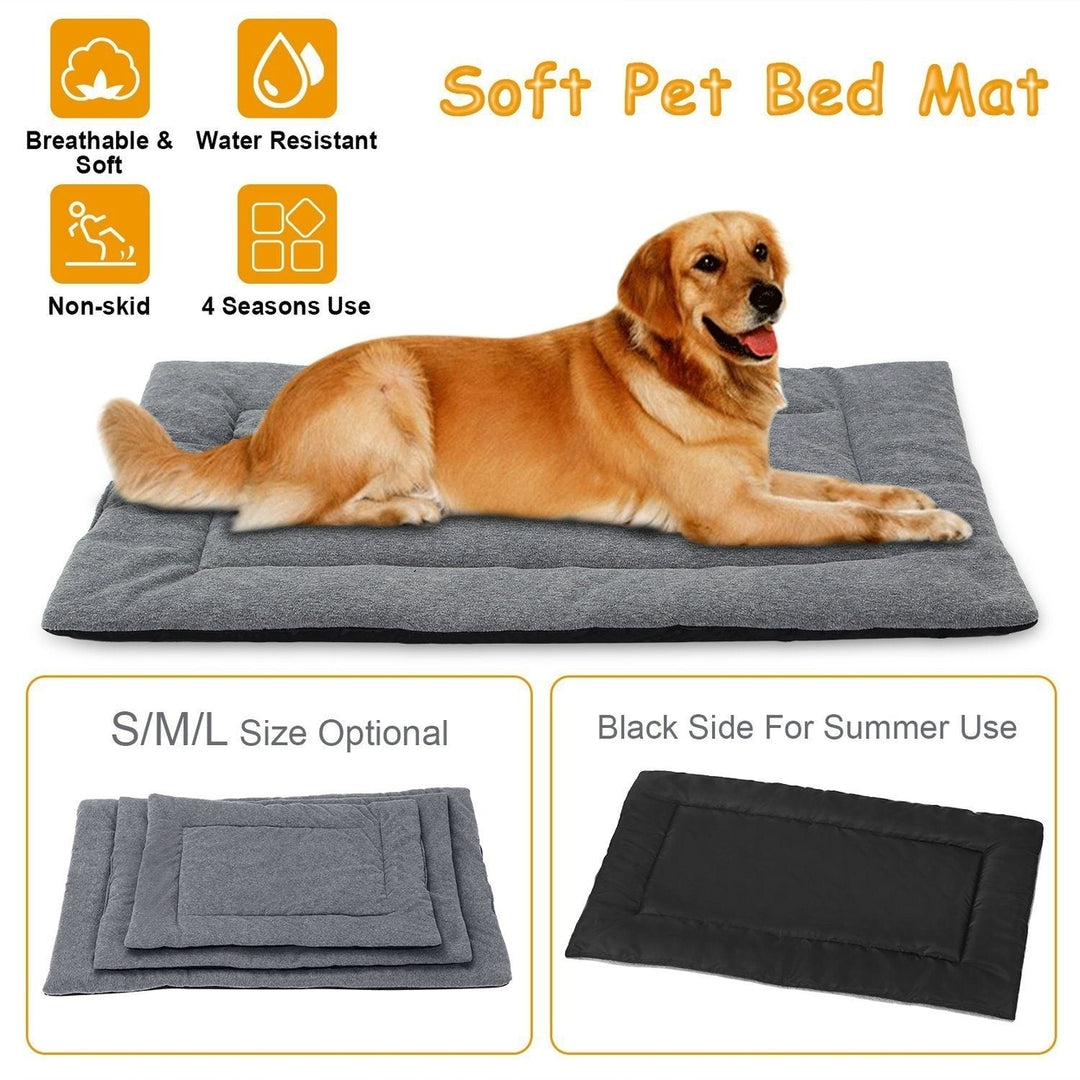 Dog Bed Mat Comfortable Fleece Reversible Pad Image 10