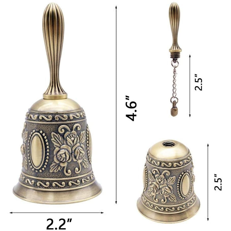 DomeStar Hand Bell Call Bell Brass Wedding Bells Image 7