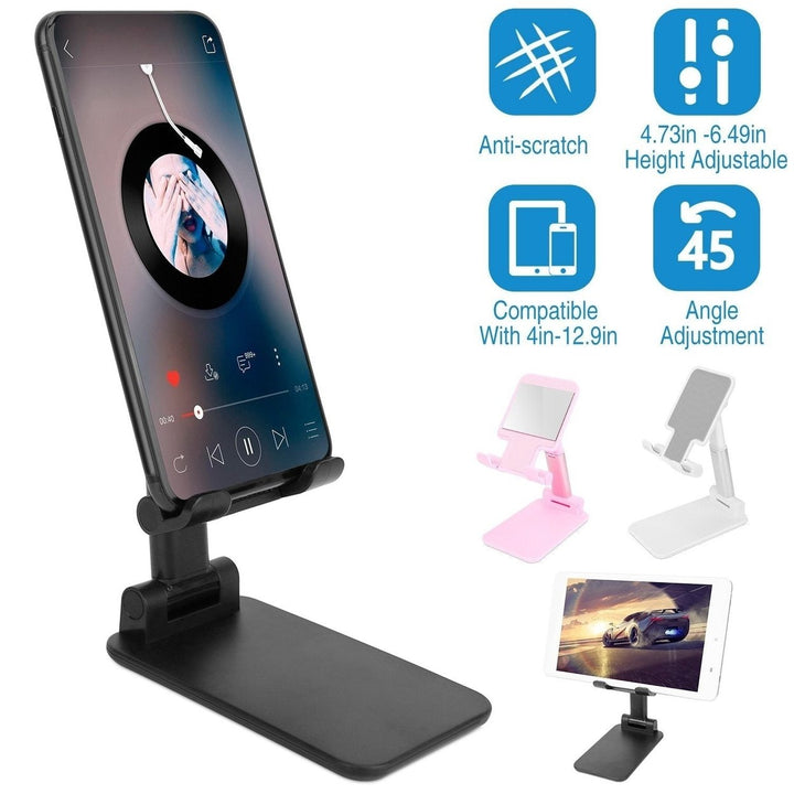 Foldable Desktop Phone Stand Angle Height Adjustable Holder Image 4