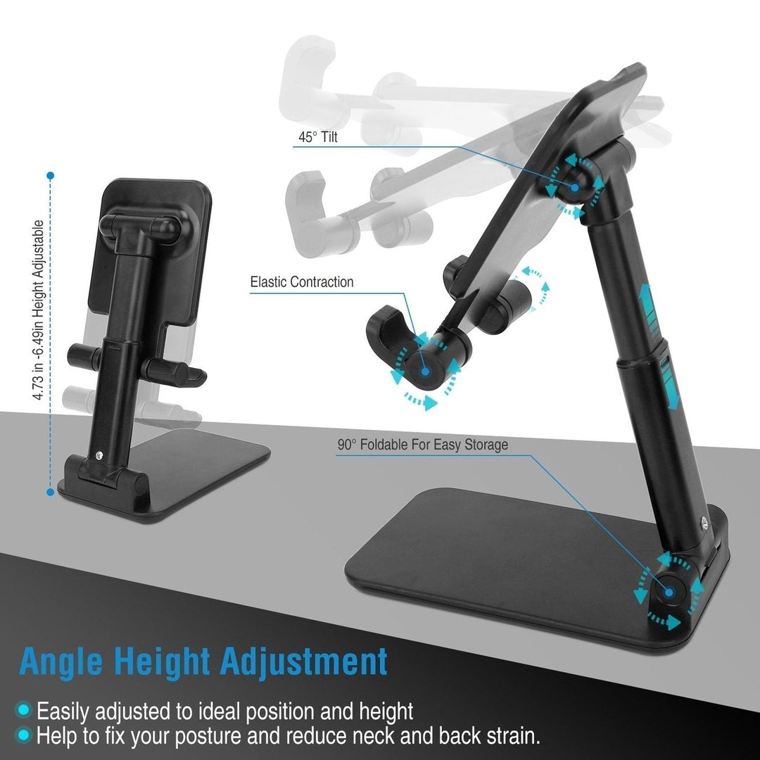 Foldable Desktop Phone Stand Angle Height Adjustable Holder Image 8