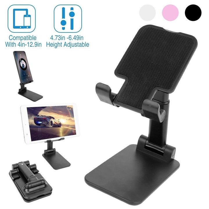 Foldable Desktop Phone Stand Angle Height Adjustable Holder Image 9