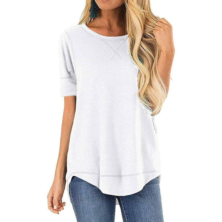 Fall Tops for Women Long Sleeve Side Split Casual Loose Tunic Top Image 2