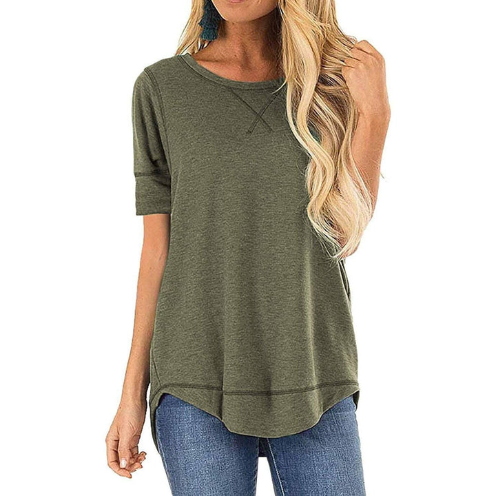 Fall Tops for Women Long Sleeve Side Split Casual Loose Tunic Top Image 6