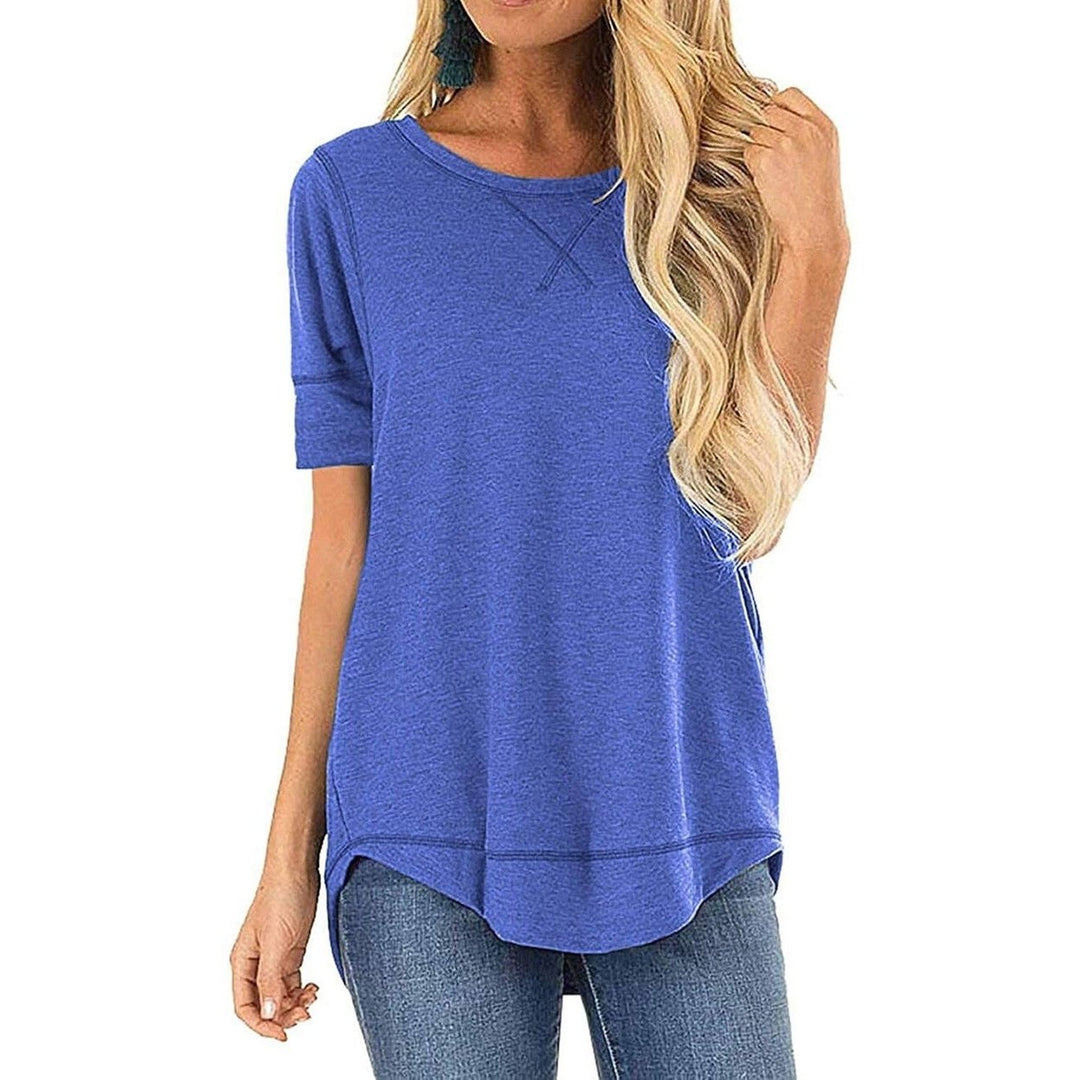 Fall Tops for Women Long Sleeve Side Split Casual Loose Tunic Top Image 8