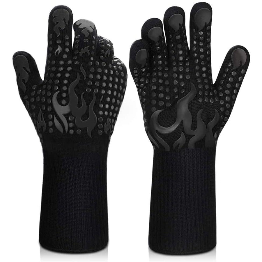 Heat Resistant Grilling Long Silicone Non-Slip Gloves Image 1