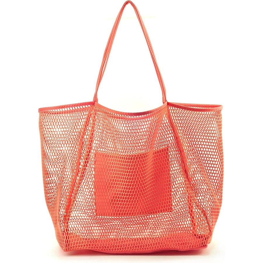 HOXIS Mesh Beach Tote Womens Shoulder Bag Image 1