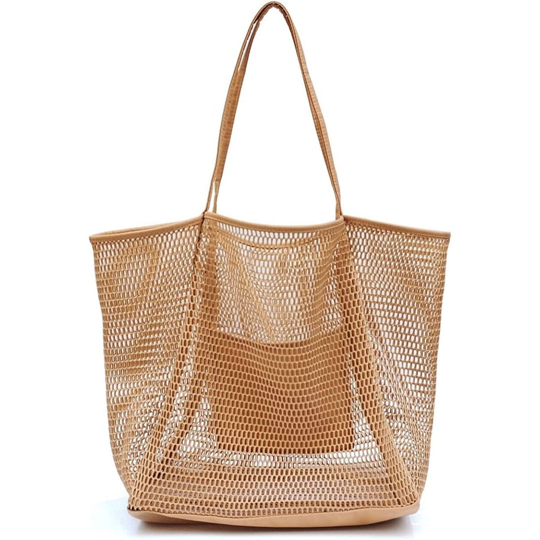 HOXIS Mesh Beach Tote Womens Shoulder Bag Image 3