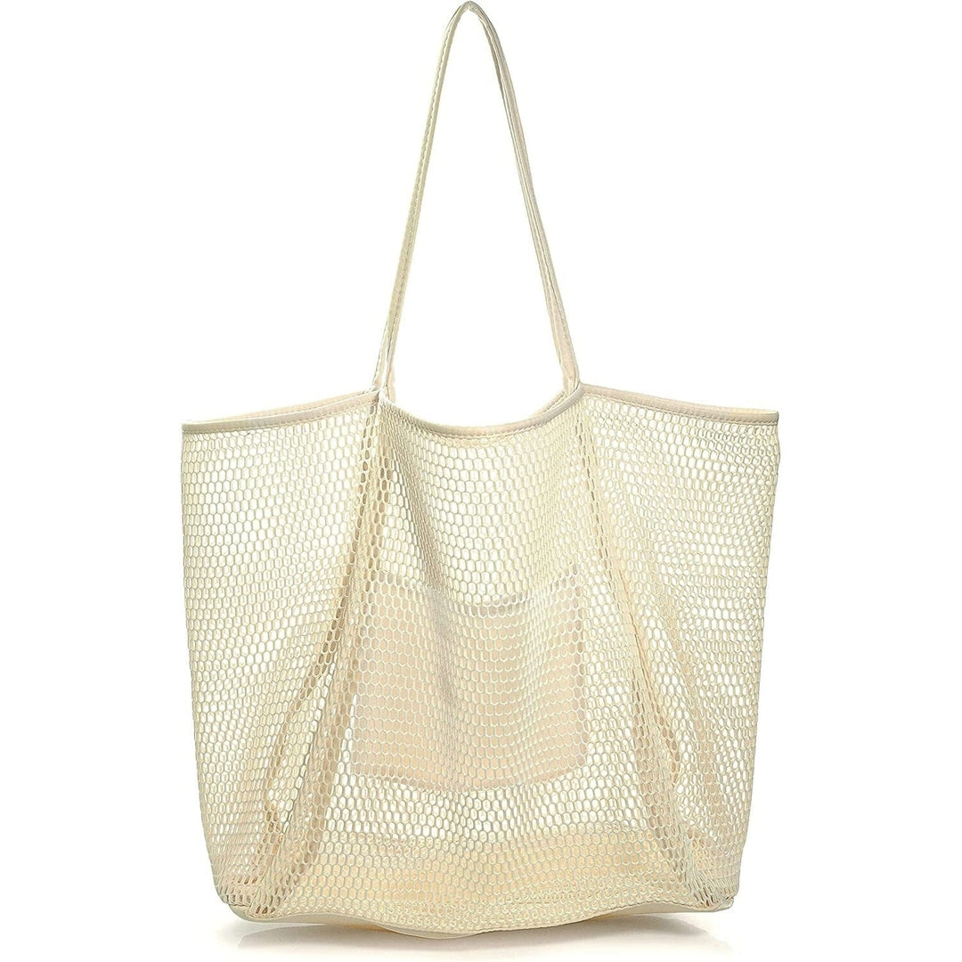 HOXIS Mesh Beach Tote Womens Shoulder Bag Image 4