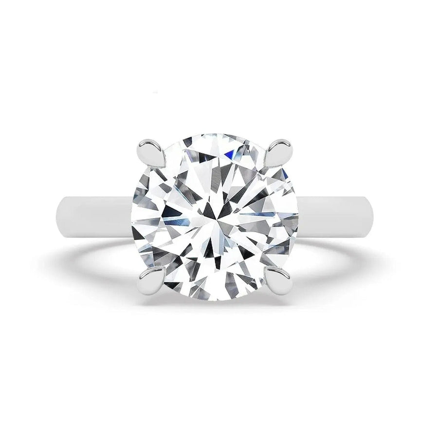 IGI F/VS1 5CT Solitaire Lab-Grown Round Diamond Engagement Ring 18K White Gold Image 1