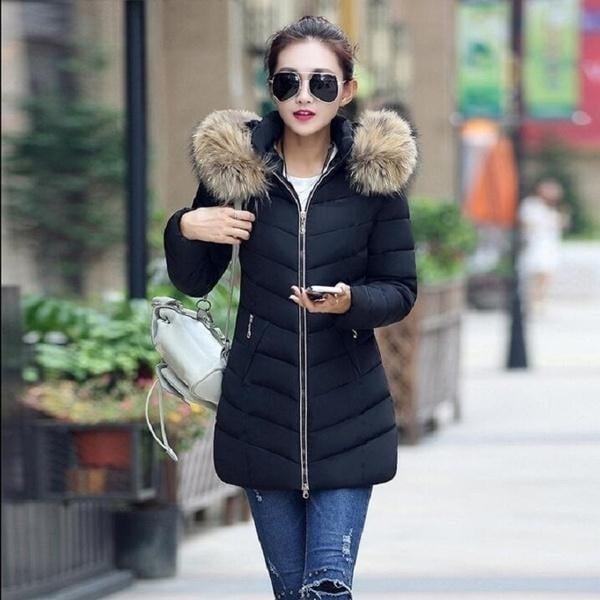 fine Winter Down Jacket Women Long Coat Warm Clothes Image 1