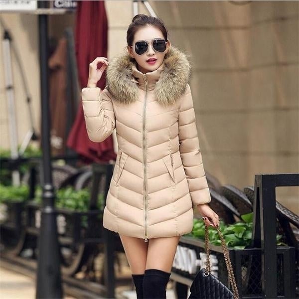 fine Winter Down Jacket Women Long Coat Warm Clothes Image 3