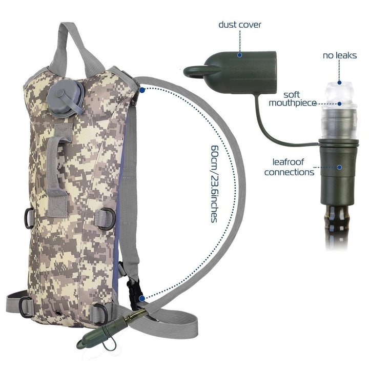 iMountek Tactical Hydration Pack 3L Water Bladder Image 7