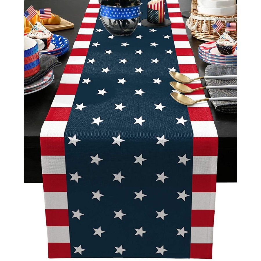 Independence Day 4th of July Table Runner Dresser Scarves Image 1