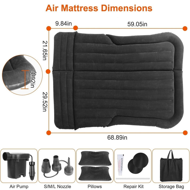 Inflatable SUV Air Mattress Thickened Camping Bed Cushion with Pillow Image 8