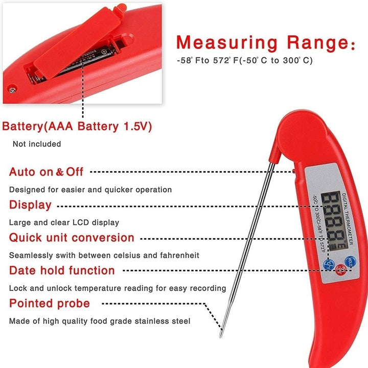 Instant Digital Meat Thermometer Probe for Grilling and Cooking Image 4