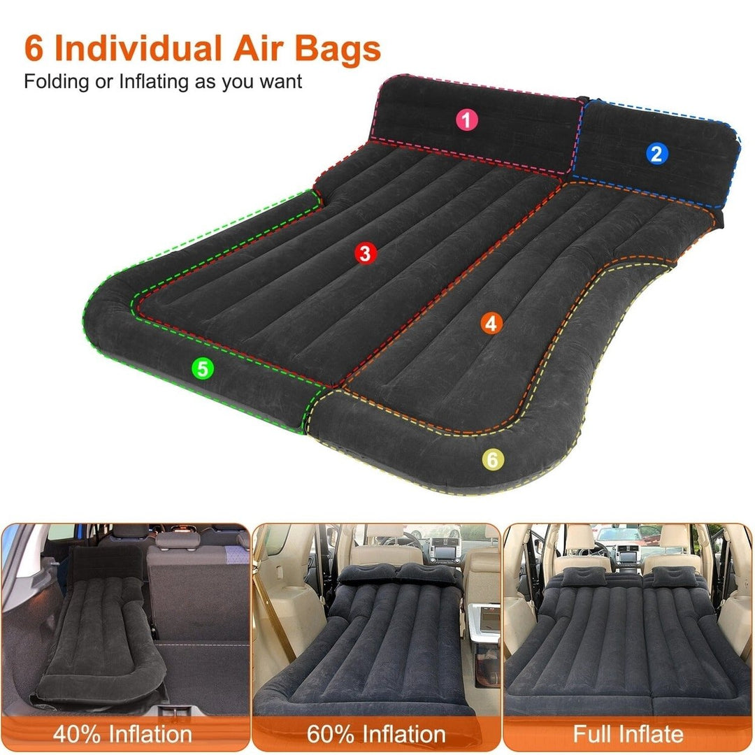 Inflatable SUV Air Mattress Thickened Camping Bed Cushion with Pillow Image 10