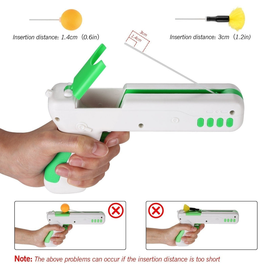 Interactive Cat Toy Gun Stick with Ball and Feather Image 4