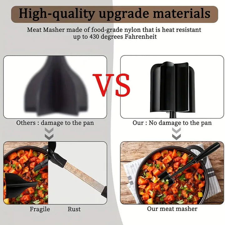 Kitchen Meat Chopper Ground Beef Masher Utensil Heat Resistant Non-Stick Image 10