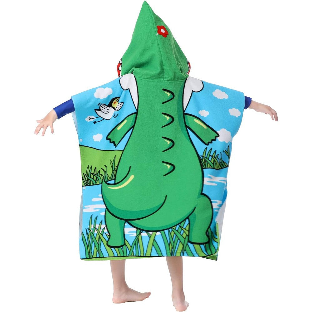 Kids Hooded Soft Microfiber Poncho Towel Image 11