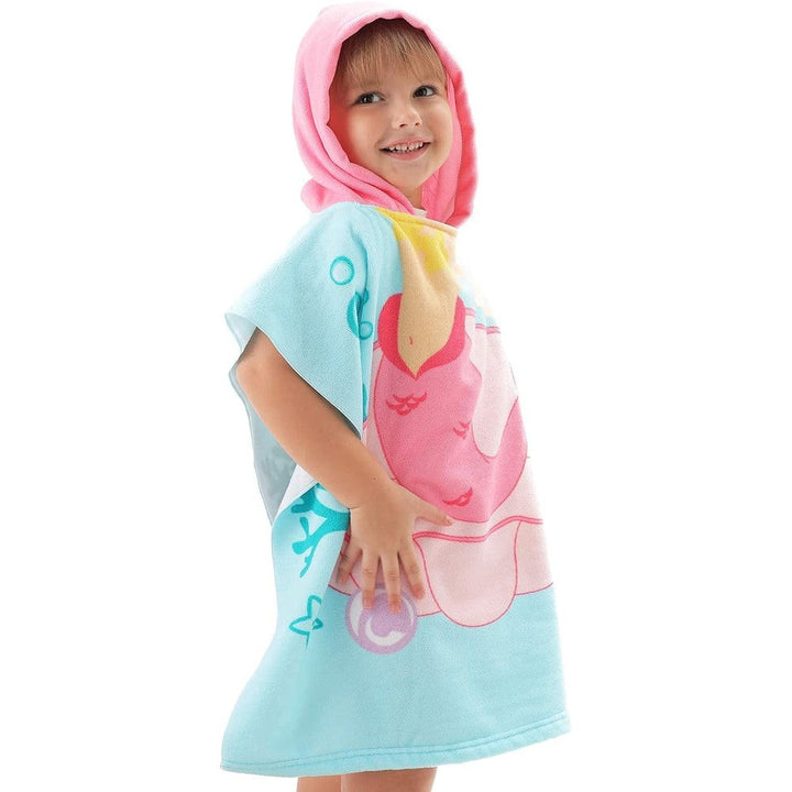 Kids Hooded Soft Microfiber Poncho Towel Image 12