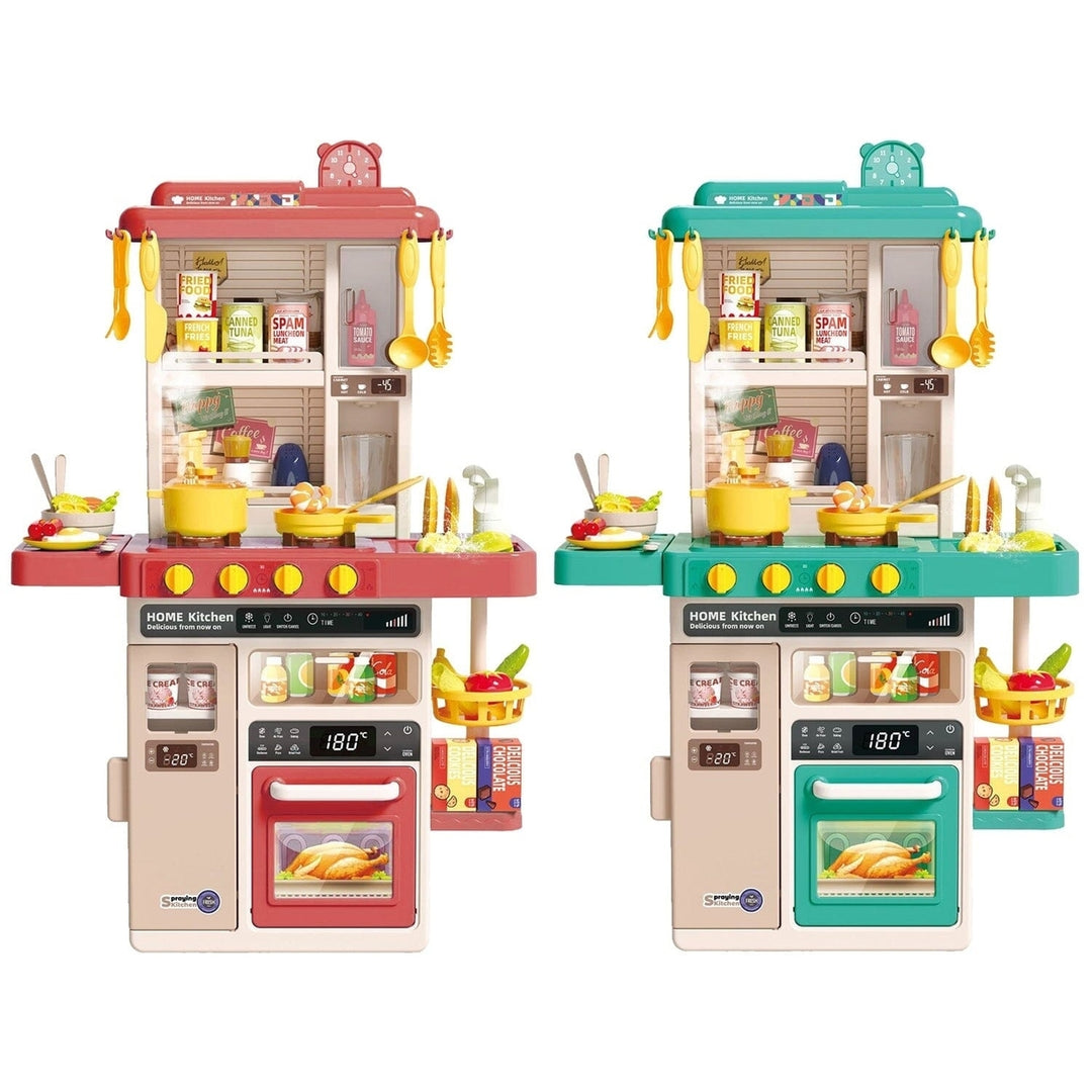 Kids Kitchen Play Set Interactive Pretend Kitchen Toys Cookware Image 4