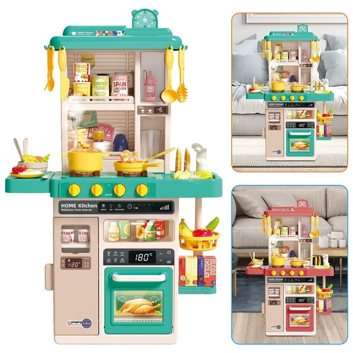 Kids Kitchen Play Set Interactive Pretend Kitchen Toys Cookware Image 8