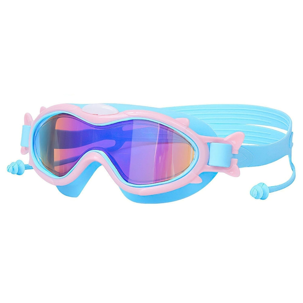 Kids Swim Goggles with Ear Plugs UV Protection Anti-Fog Leak Proof Image 2