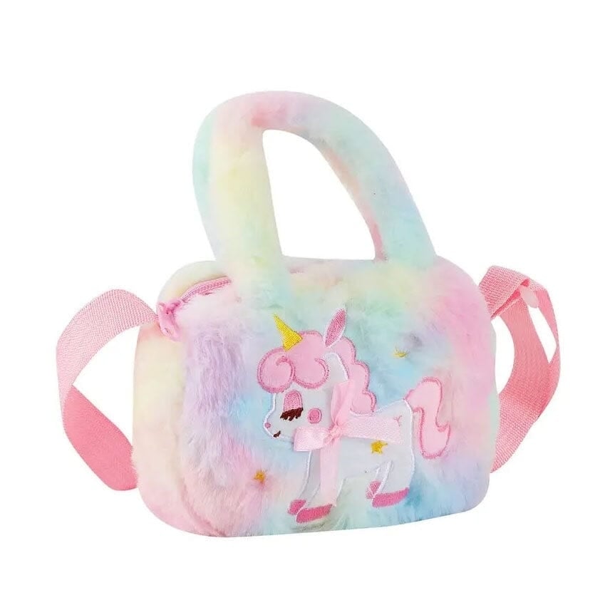 Kawaii Unicorn Pattern Plush Bag Image 3